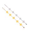 Titanium Steel Bracelet - Luxury Four-leaf Clover Bracelet for Sophisticated Women. Fashionable and Niche Couple's Flower-shaped Jewelry Bracelet.