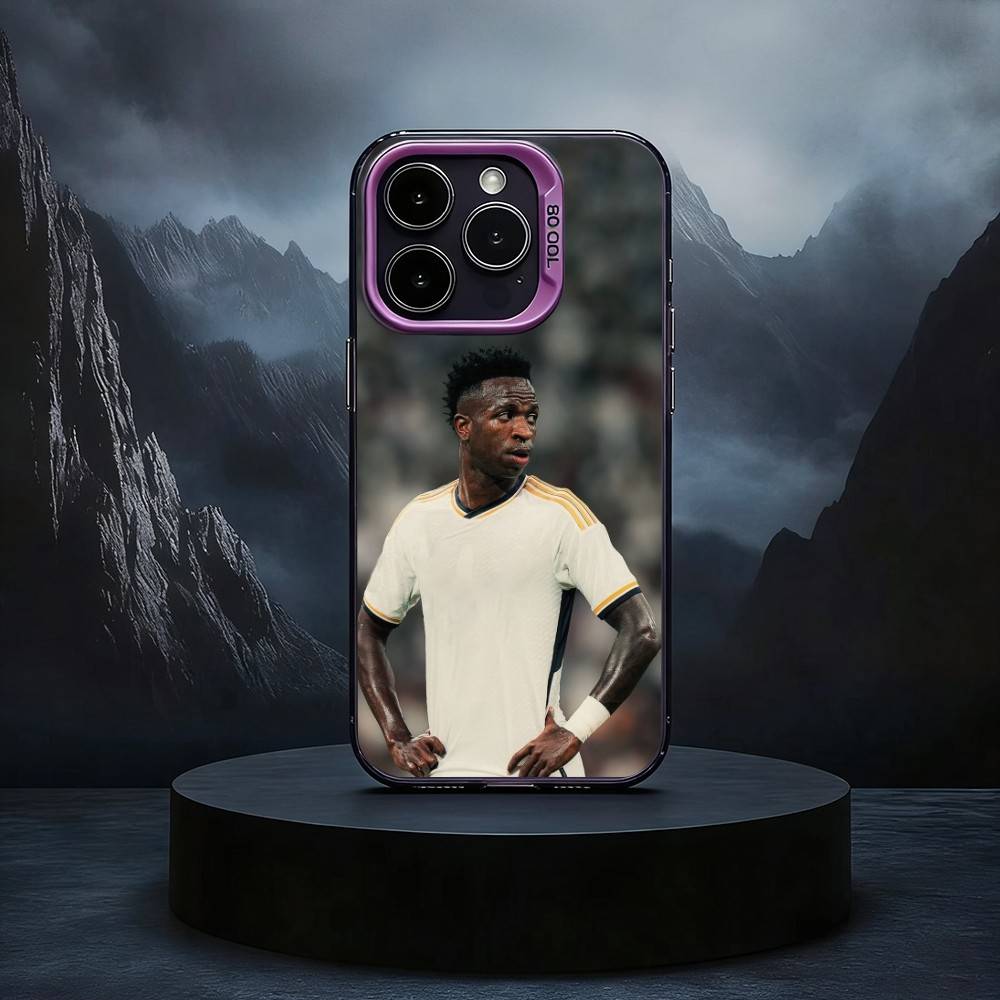 V-Vinicius J-Junior Black Candy Silver Phone Case Phone Case For iPhone17,16,15,14,13,12,11 Plus,Pro Max