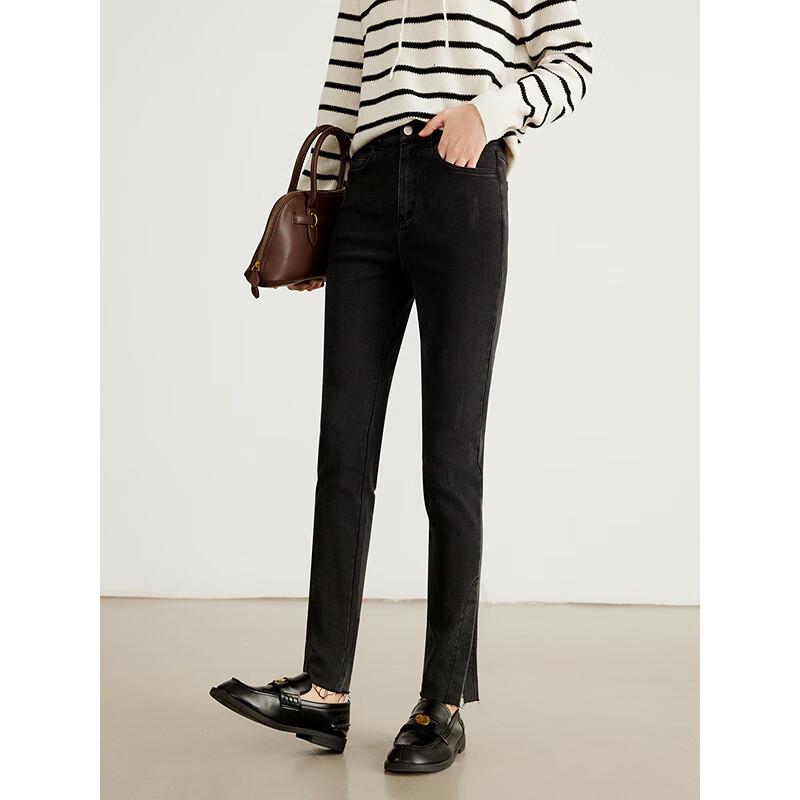 

Gejin Женские джинсы клеш с разрезом и высокой посадкой L