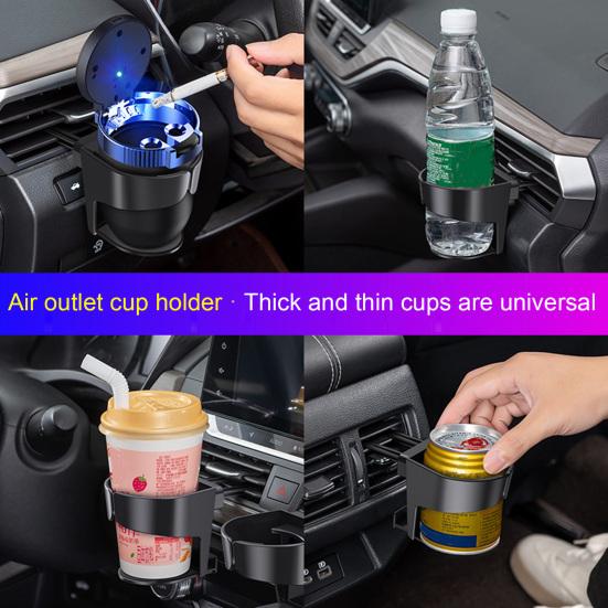 Adjustable Arm Car Cup Holder Car Air Conditioning Drink Holder with Vent Clips Auto Holder Expander Stable Non-Slip Fixed Rack
