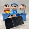 Crayon Shin-Chan Anime Figure Phone Holder Kawaii Desktop Ornaments Phone Support Mini Nohara Shinnosuke Decoration Toys Gifts