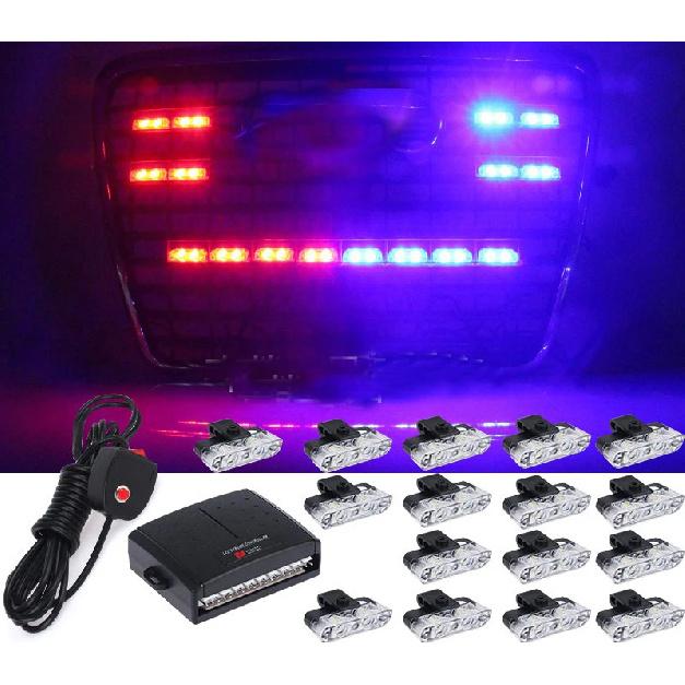 8/16 in 1 LED Suv Grille Strobe Light Automotive Strobe Warning LED Flashing Emergency Car External Light with wireless control