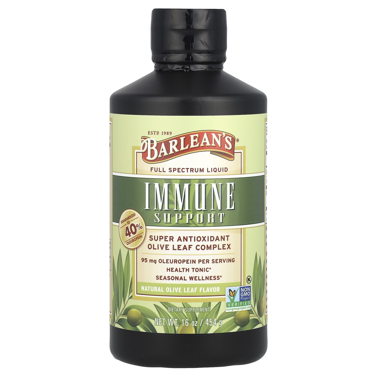 

Barlean S, Olive Leaf Complex, Natural Olive Leaf Flavor, 454G(16Oz)