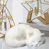 Realistic Animal Model Car Ornaments Cute Kitty Doll Dashboard Decor Cat Plush Stuffed Animals Toy Auto Accessories