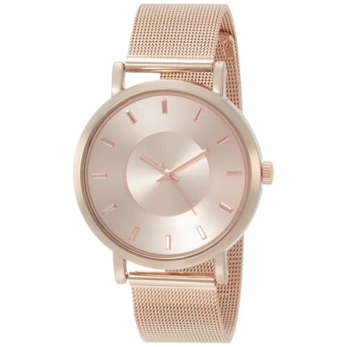 

Полевые Аналоговые Классические Часы с Металлическим Браслетом и Сетчатым Ремешком, QKD048-3, Мужские, Розовое Золото