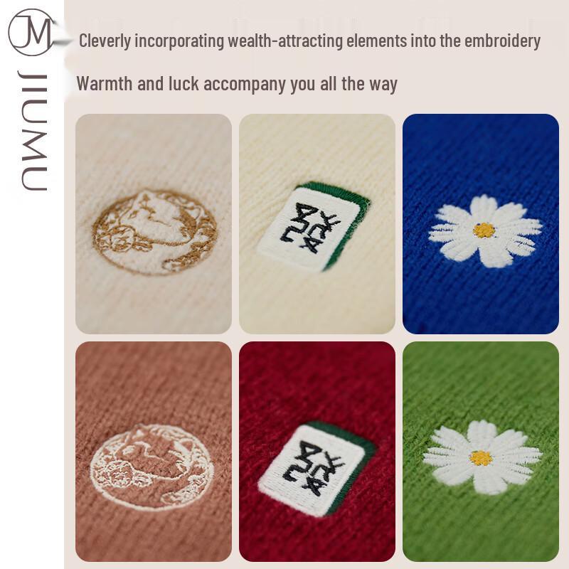 JIUMU Women's Thick Knitted Wool Scarf