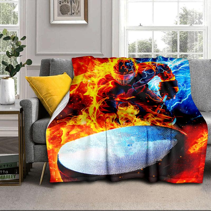 Baseball Fire Power Blanket Flannel Blanket for Bed, Sofa, Camping, Hiking, Picnic Essentials, Gift for Family Fan Gifts