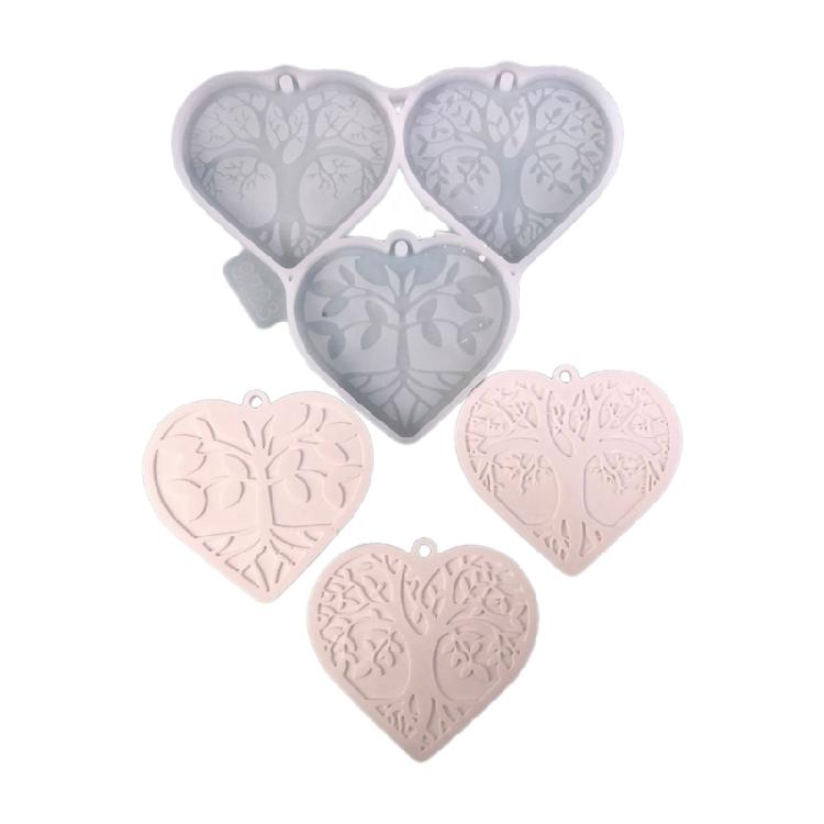 Epoxy Resin Mold Life Tree Shape Keyring Casting Mould Silicone Mold for Craft
