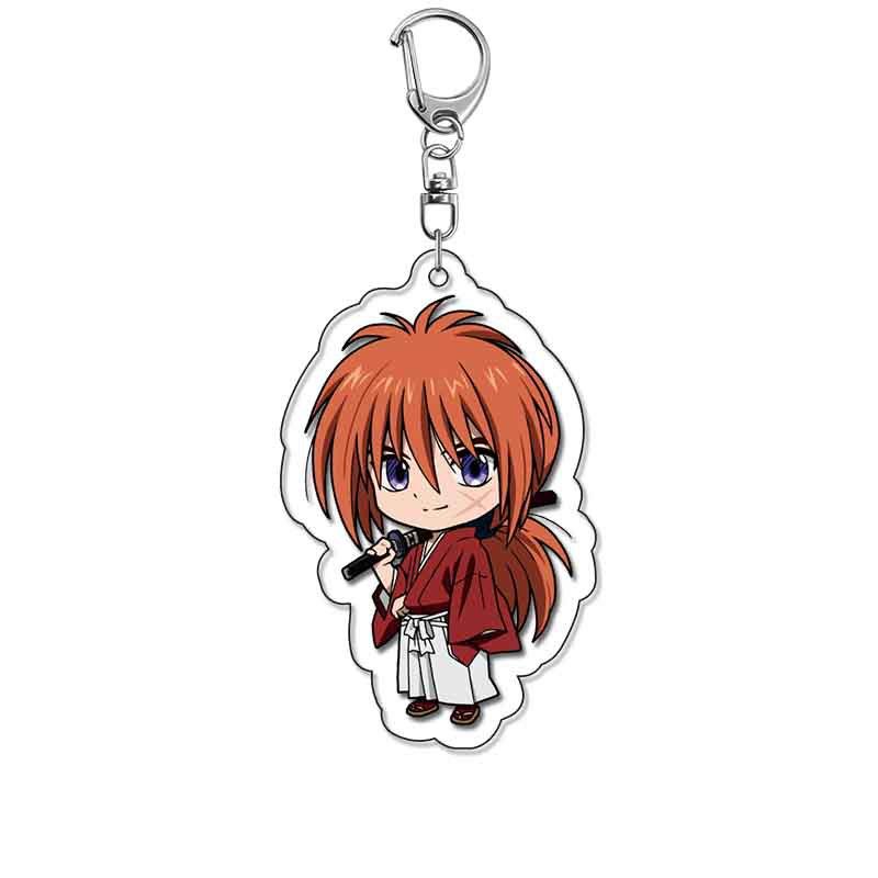 Rurouni Kenshin Portachiavi Acrilico Gioielli Prodotti Correlati al Campus Creatività Culturale Regalo per Amici Sacchetto Portachiavi Collezione