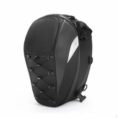 Motorcycle Tail Bag Expandable Rear Seat Hard Shell Backpack for Commuters, Outdoor