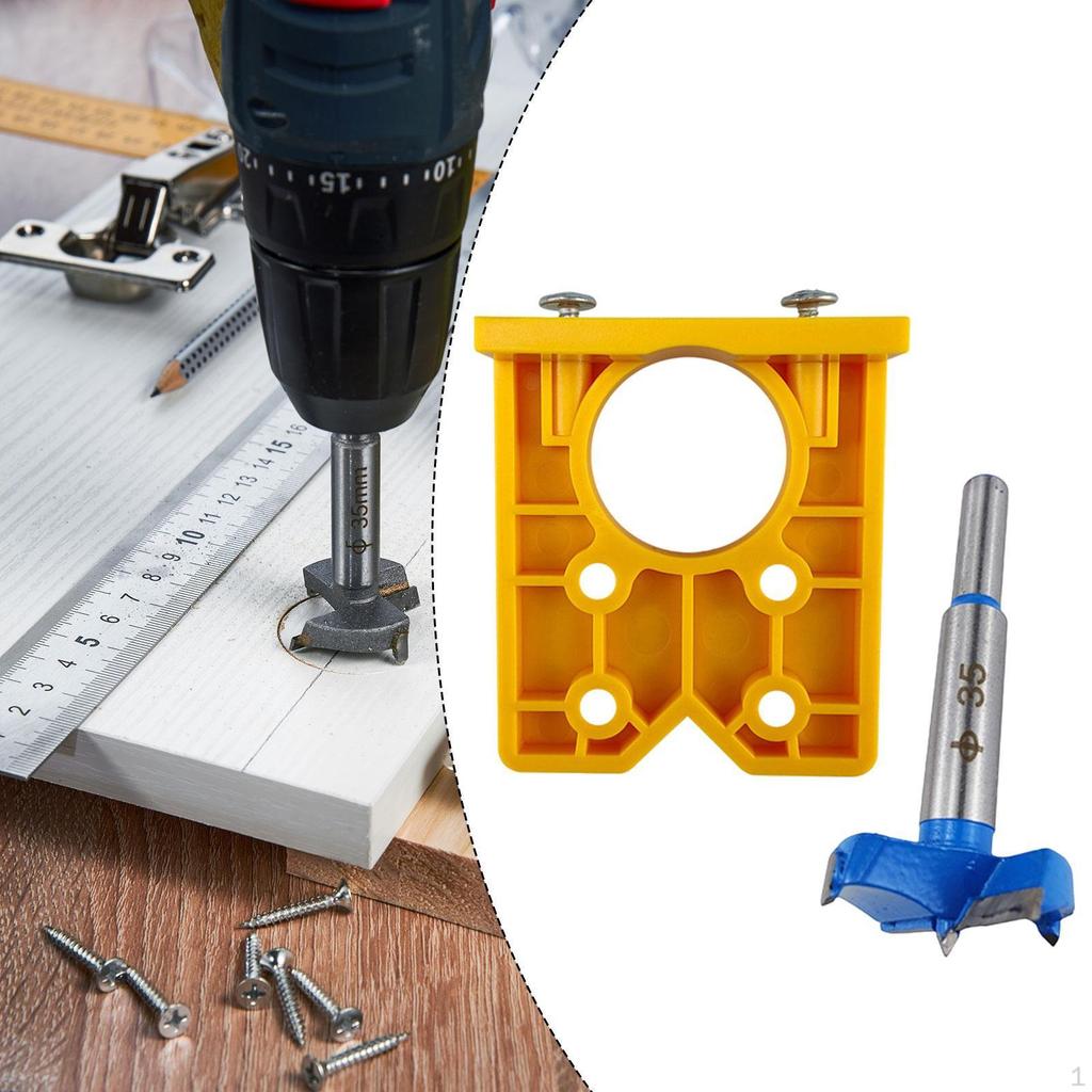 35mm Concealed Hinge Jig Kit ,Hinge Drill Hole Router for Cupboard Cabinets