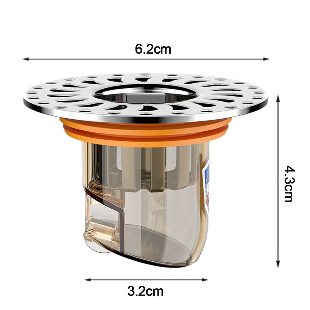 Anti-odor Shower Floor Drain With Grid Grate Cover Drain Filter Durable Sink Strainer