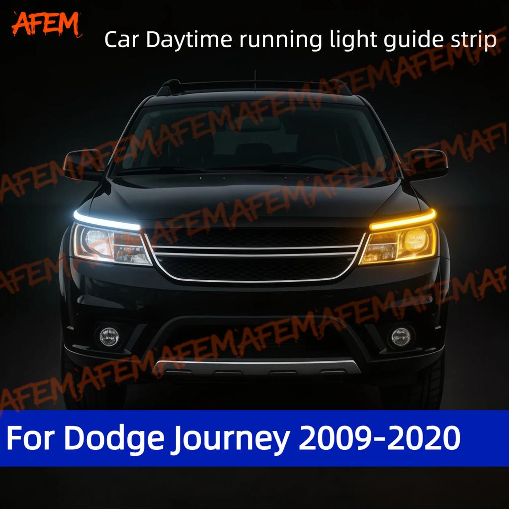 For Dodge Journey 09-20 Daytime Running Light Guide Strip Auto LED DRL Daytime Running light Flexible Decorative Ambient Lamp