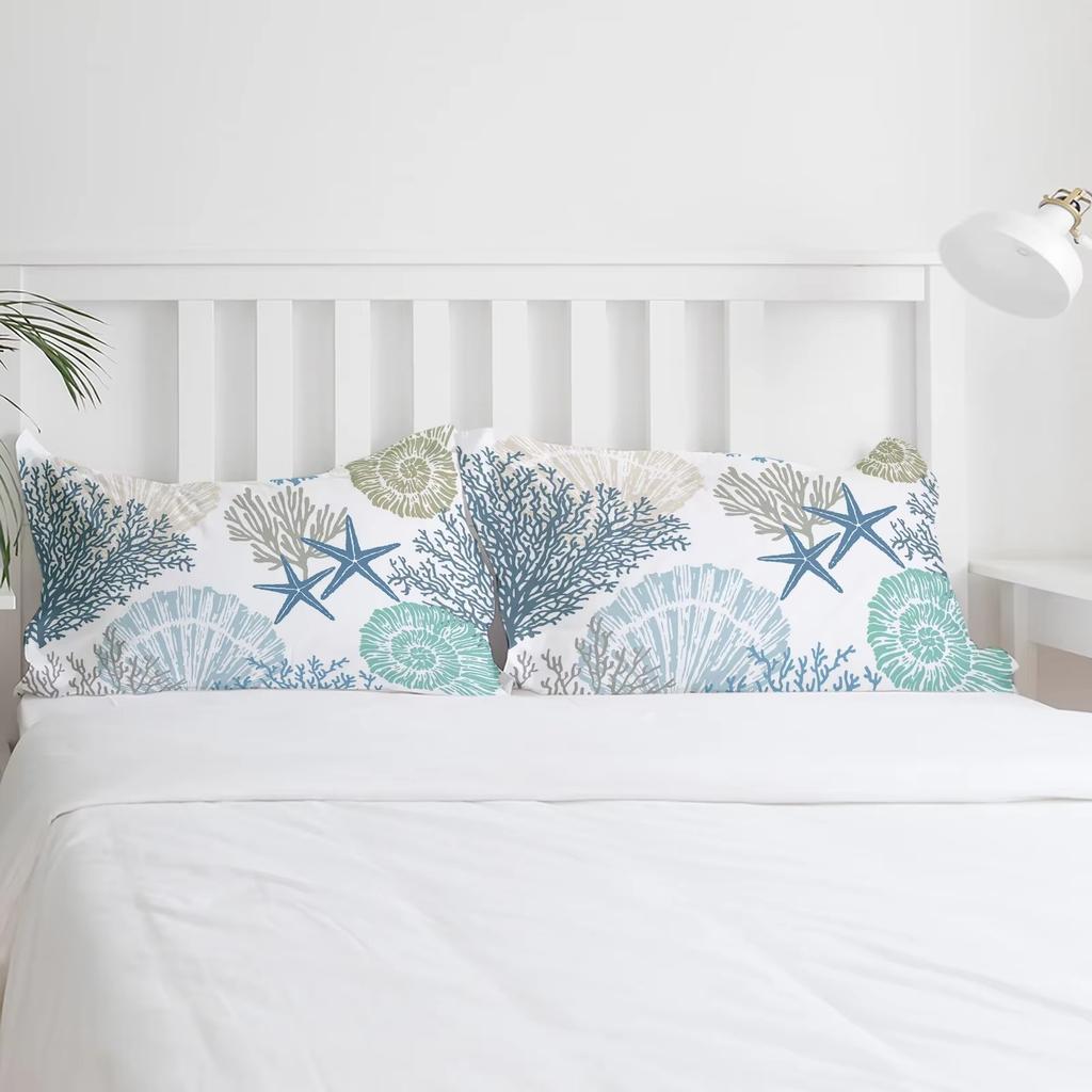 Starfish Coral Down Quilt Cover Set Bedding Set Quilt Cover Three-piece Set