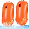 1/2Pcs Swim Buoy Float for Open Water Swimming Safety Float with Adjustable Waist Belt Waterproof Dry Bag for Swim Train Kayaker