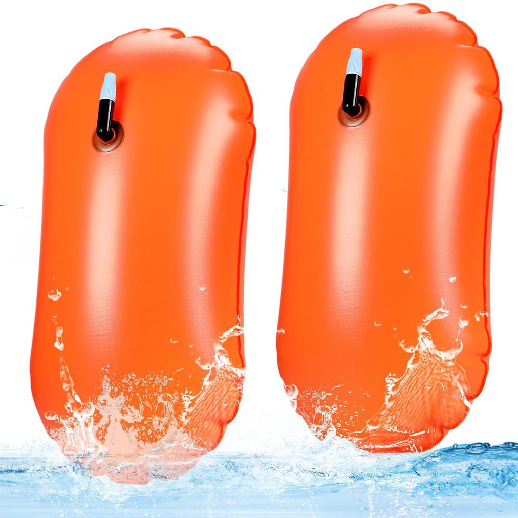 1/2Pcs Swim Buoy Float for Open Water Swimming Safety Float with Adjustable Waist Belt Waterproof Dry Bag for Swim Train Kayaker