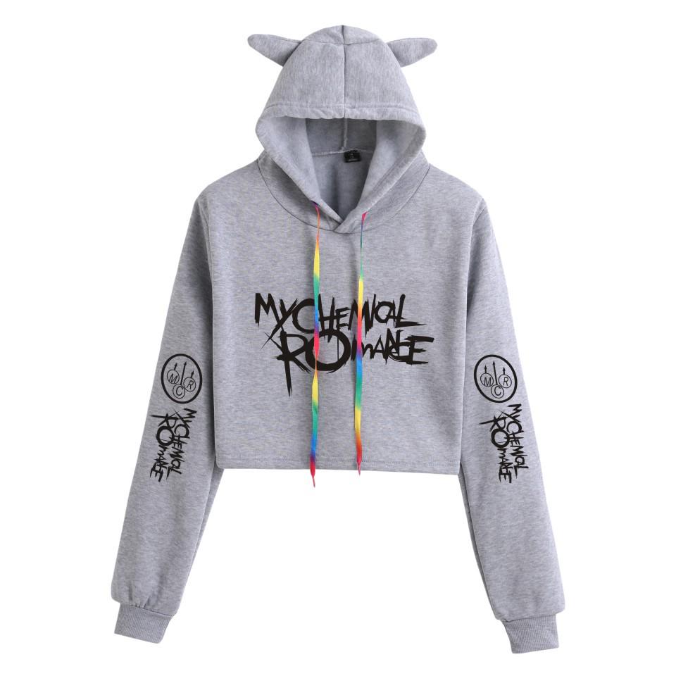 Women's Plus Velvet My Chemical Romance Hoodie - Long-Sleeve Sweatshirt for Autumn/Winter