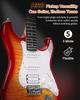 Electric Guitar Beginner Set 9 Pieces Starter Set HSS Pickups Switch Versatile Tones to High Guitar with Amplifier Ready to Play Right Away Umelody