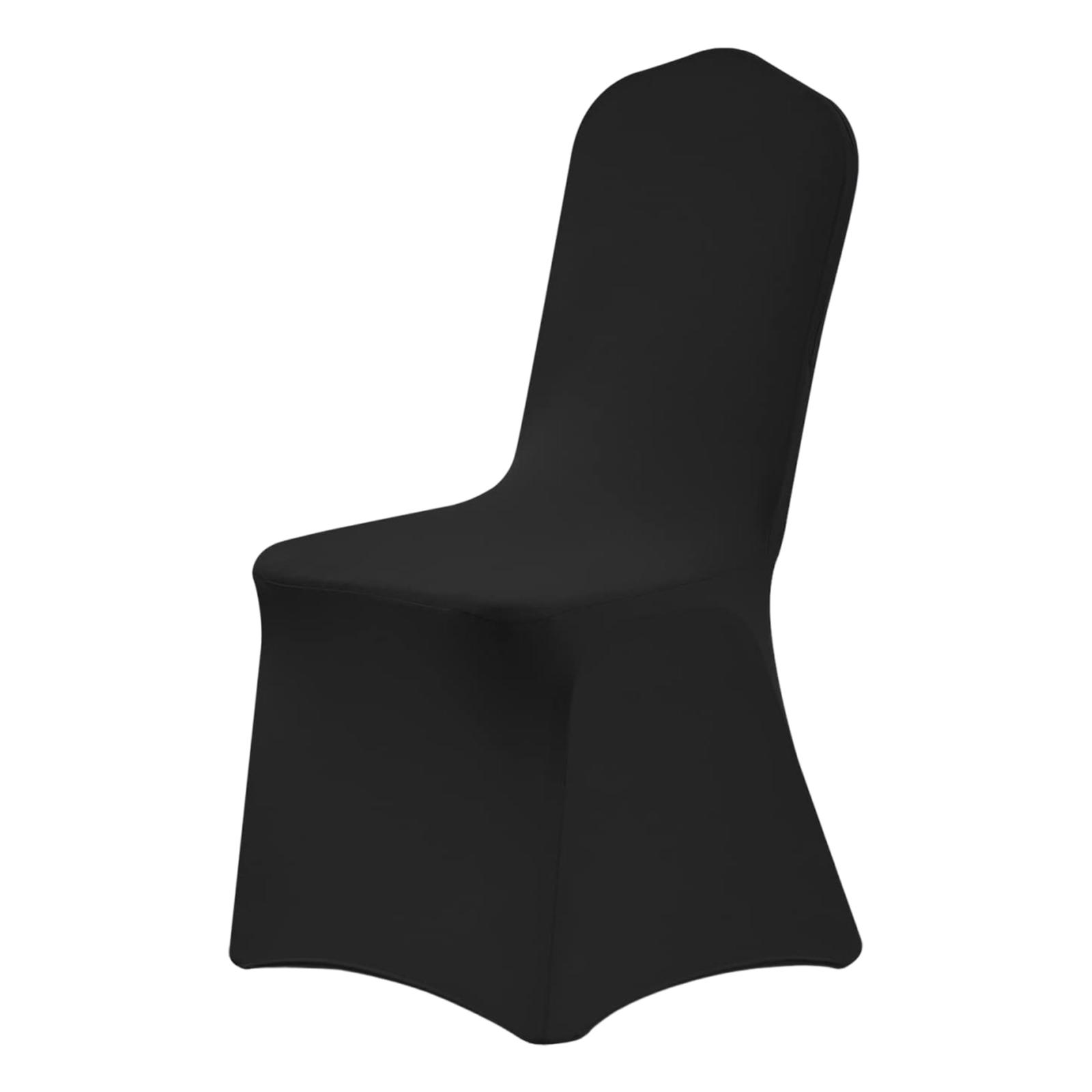 

12pcs Soft Stool Cover Foldable All-Inclusive Chair Seat Protector Decorative Chair Sleeve for Dining Room Office Banquet Chair чорний