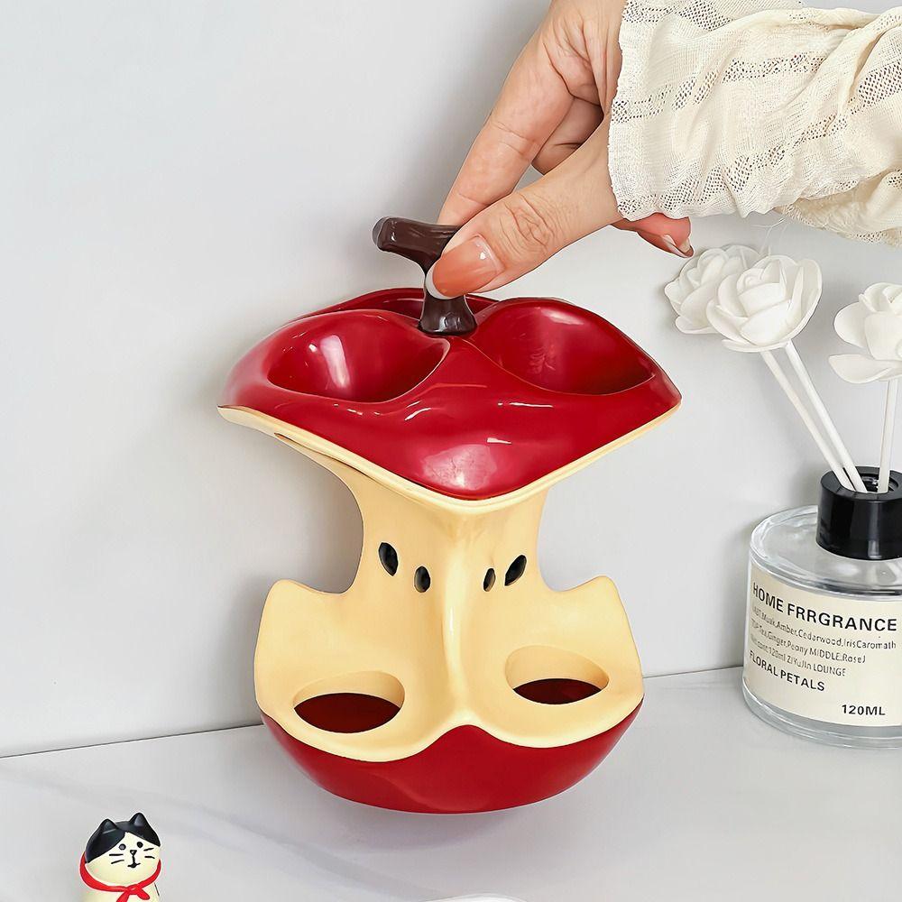 Plastic Electric Toothbrush Holder Apple Makeup Brush Storage Rack Bathroom Accessories