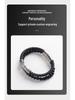Magnetic Buckle Leather Bracelet: Men's Double Buckle Woven Accessory - Handmade Design