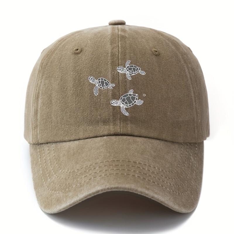Fashionable Printed Turtle Print Baseball Cap for Men and Women, Outdoor Activities, Vacation, Travel, Camping, Leisure
