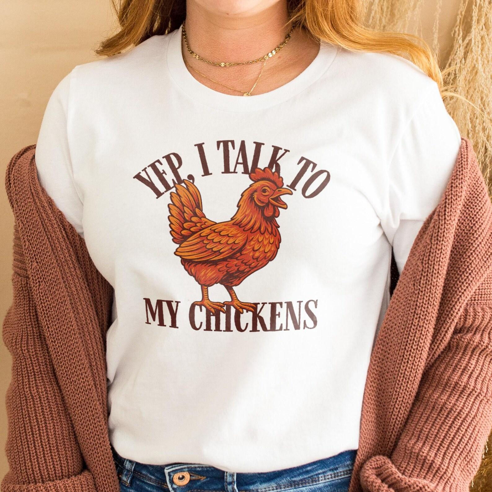 Funny Chicken Lover Tee: Farm Life Humor, Cozy Cotton, Unisex Fit L