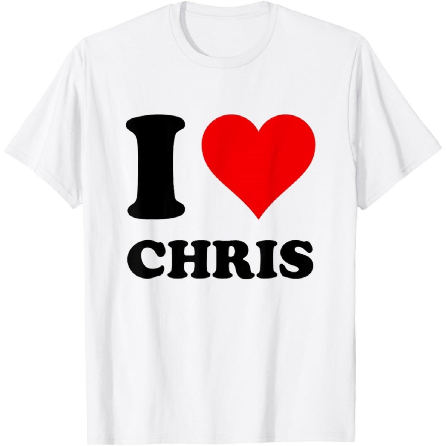 I Love Chris T-Shirt XXXXXL белый