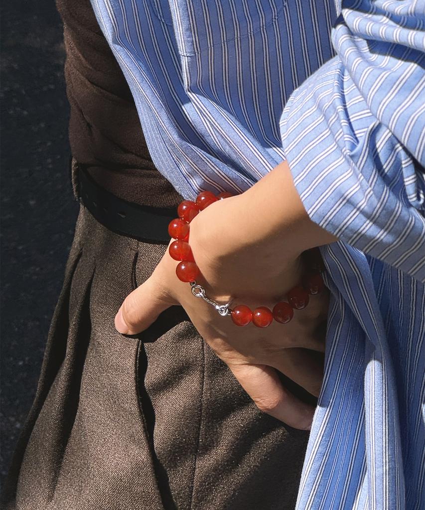 Marta 925 Silver. Carnelian Bracelet