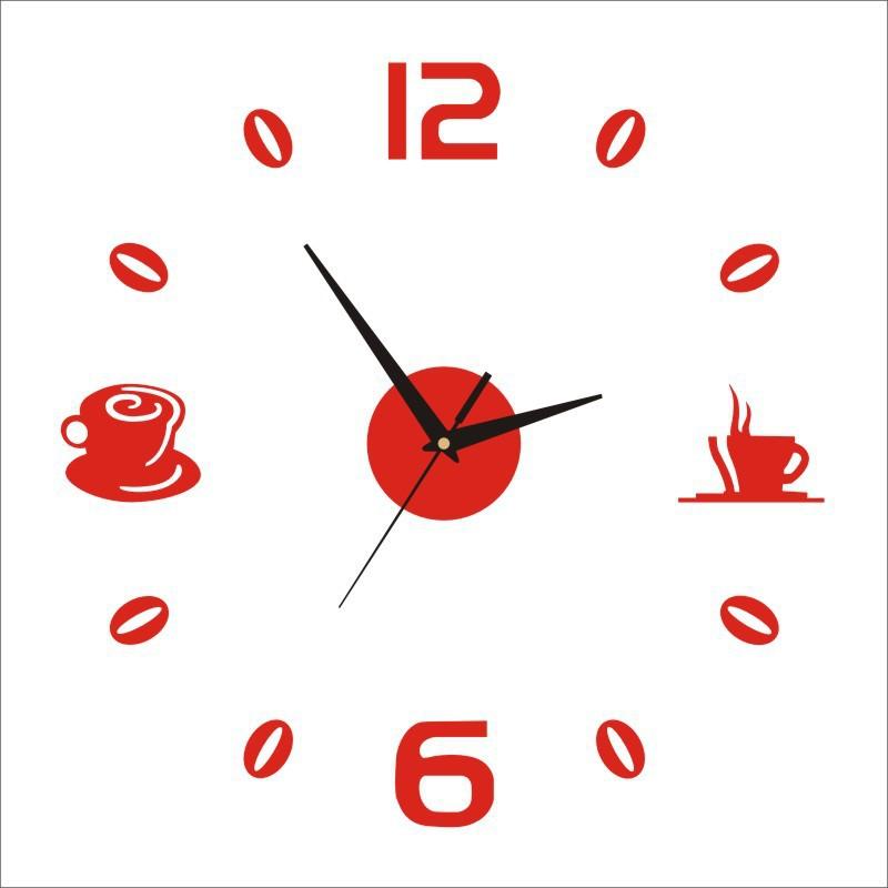 Creative Living Room Wall Clock 3D DIY Clock Digital Clock Art Clock Interesting Decorative Wall Sticker 3D Wall Clock