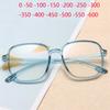 Large Frame Anti-blue Light Nearsighted Glasses Women Blue Green Frame Minus Lens Diopter Eyeglasses Men 0 -0.5 -1.0 -1.5 To -6