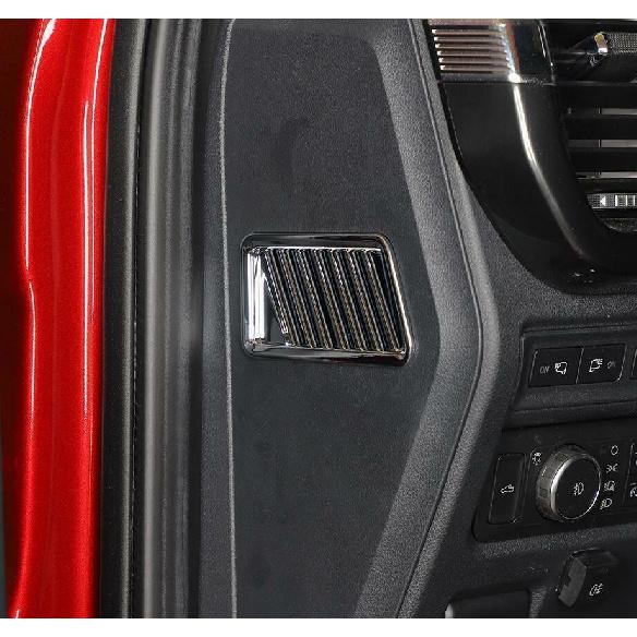 For 2021-2022 Ford F150 F-150 Chrome Dashboard Side A/C Vent Frame Cover Trim 2P