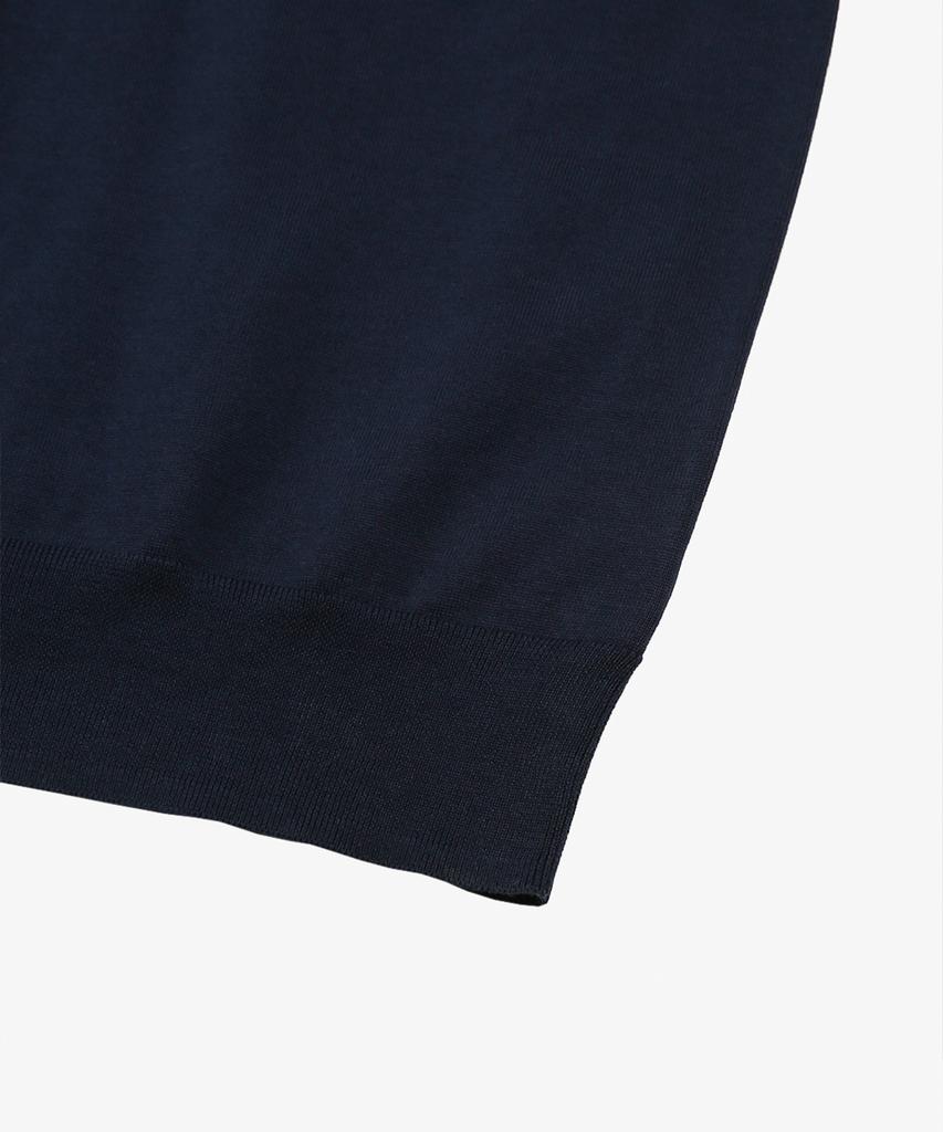 BROOKS BROTHERS Supima Cotton Crew Neck Sweater (Navy) (Bbwrmm7545Qfs)