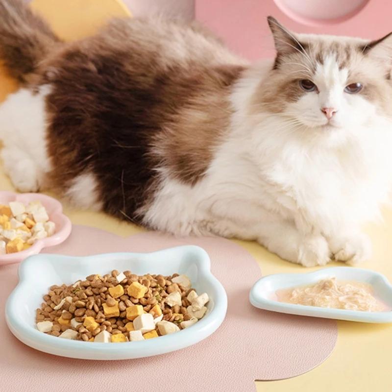 

Base Pet Ceramic Plate Multiple Pet Feeding Rack Eating Bowl