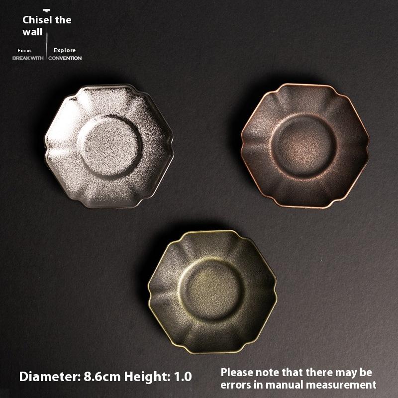 Sous-verre en alliage de zinc, Sous-verre, Accessoires de cérémonie du thé, Coussin de siège pour encens, Petite base porte-encens, S'accorde avec plusieurs styles