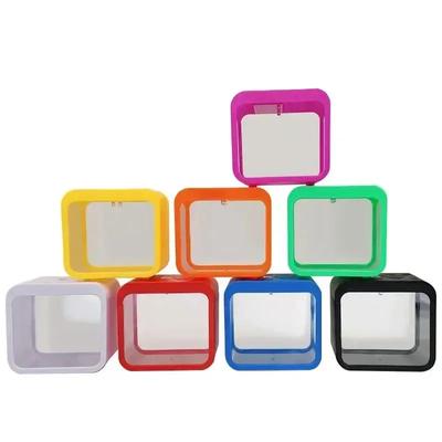 Kreativní akvárium Průhledné Malé akvárium LED Světlo Krabička pro chov betty Zlatá rybka Mini akvárium Stavební kostky Izolační box