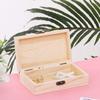 Earring Containers with Lid Wooden Storage Box Decorative Trinket Case Jewelry Box Clamshell Box
