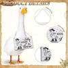 Artistic Garden Security Sign Porch Gooses Outfits Sign Decorations Suitable for Fences, Gardens, Lawns