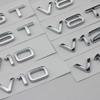 2PCS For Audi A Q series Car Fender Trunk Rear Logo Sticke Glossy Black Silver ABS Numbers Letters V6T V8T V10 V12  Emblem