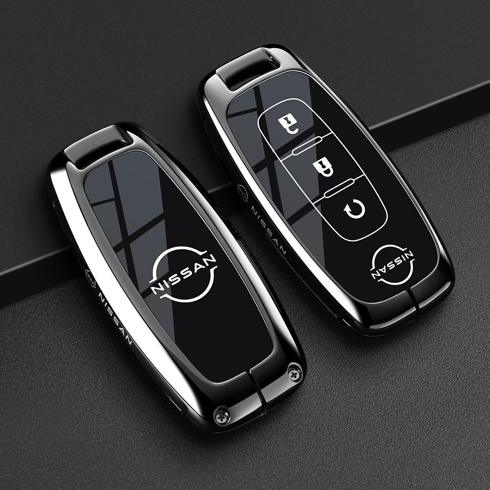 Nissan Schlüsseltasche Abdeckung: Passt für neue Sylphy, Teana, Tiida, Qashqai, X-Trail, Bluebird Modelle, Inklusive Schlüsselanhänger für Männer