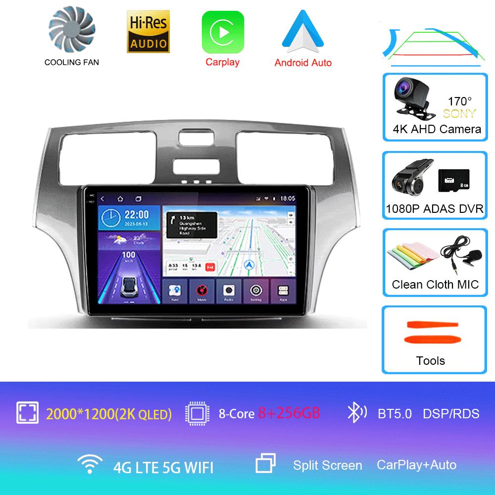 Autoradio Android 14 Carplay Auto Für Lexus ES300 ES330 XV30 ES250 2001-2006 2Din DVD Multimedia Video Player Carplay GPS Stereo