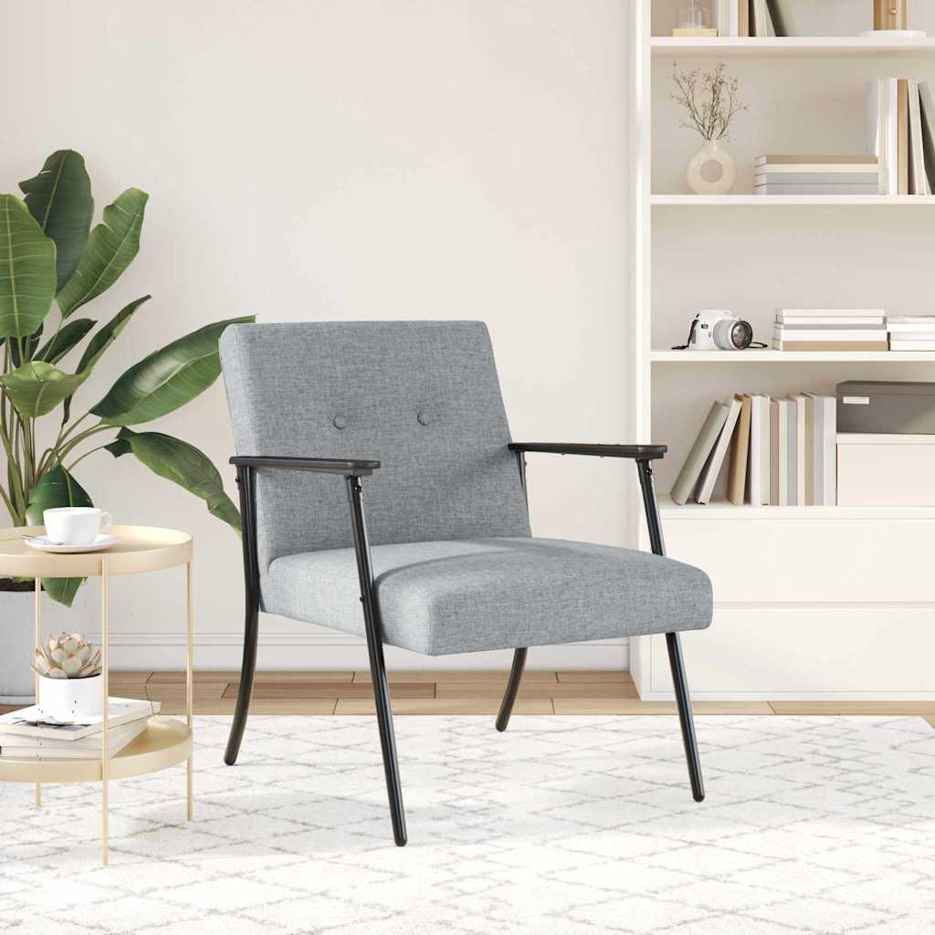 Armchair Light Grey Fabric