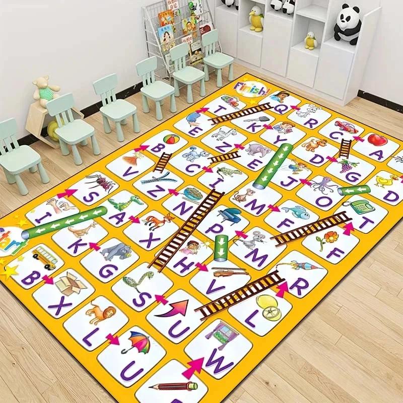 Playful Snakes and Ladders Floor Mat Creative Carpet for Bedroom or Living Room Fun Rug for Dressing Room or Play Area Decor