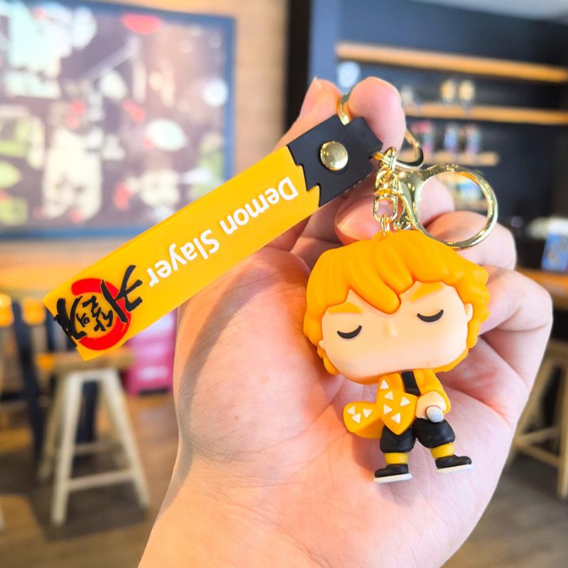 Anime Demon Slayer Kamado Tanjiro Blade Bracelet Perfect Keychain Car Cute Backpack Pendant Bag Accessory Perfect Keychain