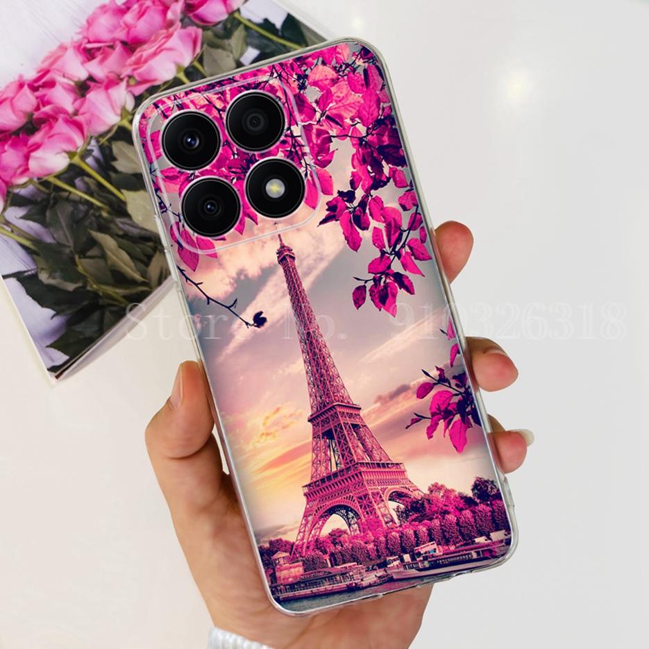

Cute Cat Butterfly Cover For Honor X8a Case CRT-LX1 Soft Silicone Phone Case For Honor X8a X 8a Back Cover Coque HonorX8a Bumper Honor X8a