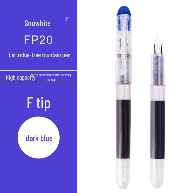 Fountain Pen FP20: Large Capacity, Quick-Drying, Disposable, Direct Liquid Type, Ideal for Students, No Ink Cartridges Needed.