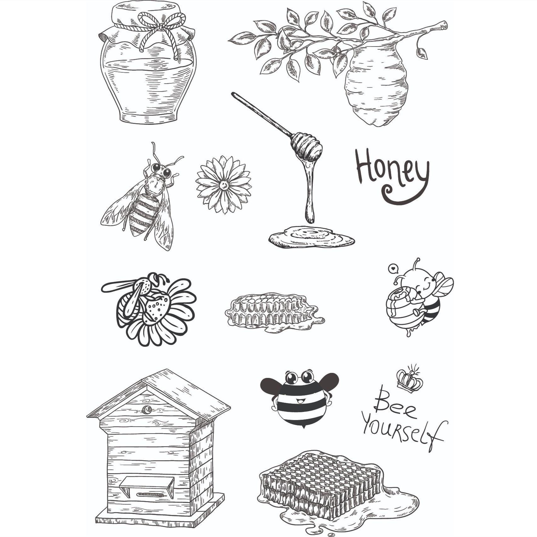 

Винтажный штамп, прозрачный силиконовый штамп с цветочными фруктами и английскими словами, строительный штамп для DIY, декоративный альбом для скрапбукинга, журнал для студентов