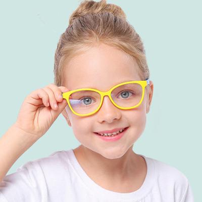 Hot Selliing Filter Blue Eyeglasses Kids Boys Girls Computer Glasses Flexible Eyeglasses Blue Light Blocking Silicone Eyeglasses Eye Protector
