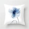 Indigo watercolor floral pattern Doublesided Printed pillow cover Short plush Suitable living rooms sofas throw cushion cover