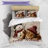 3PC Custom Name Winter Wonderland Bedding Set Printed Bedding Set Duvet Cover Closure Includes 1 Duvet Cover & 2 Pillowcases for All Seasons Bedroom